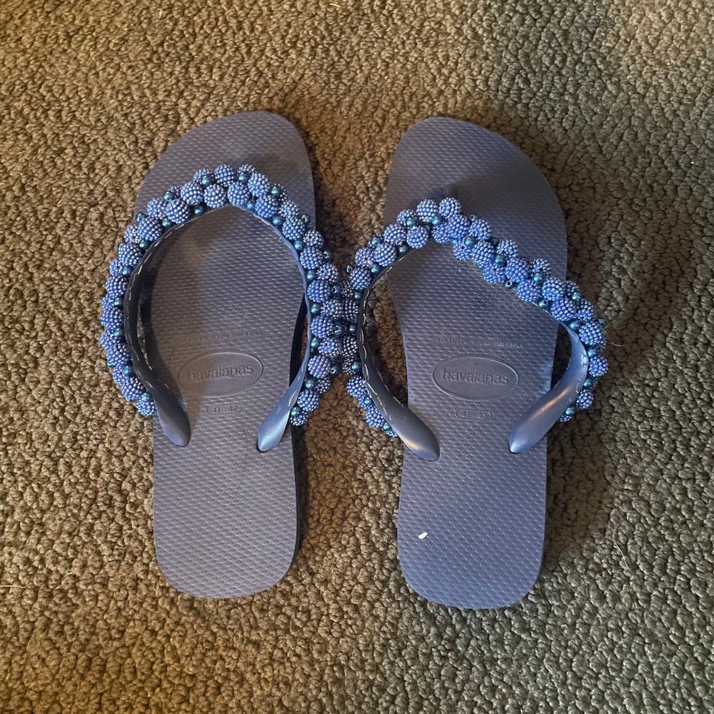 Embroidered Bue Havainas